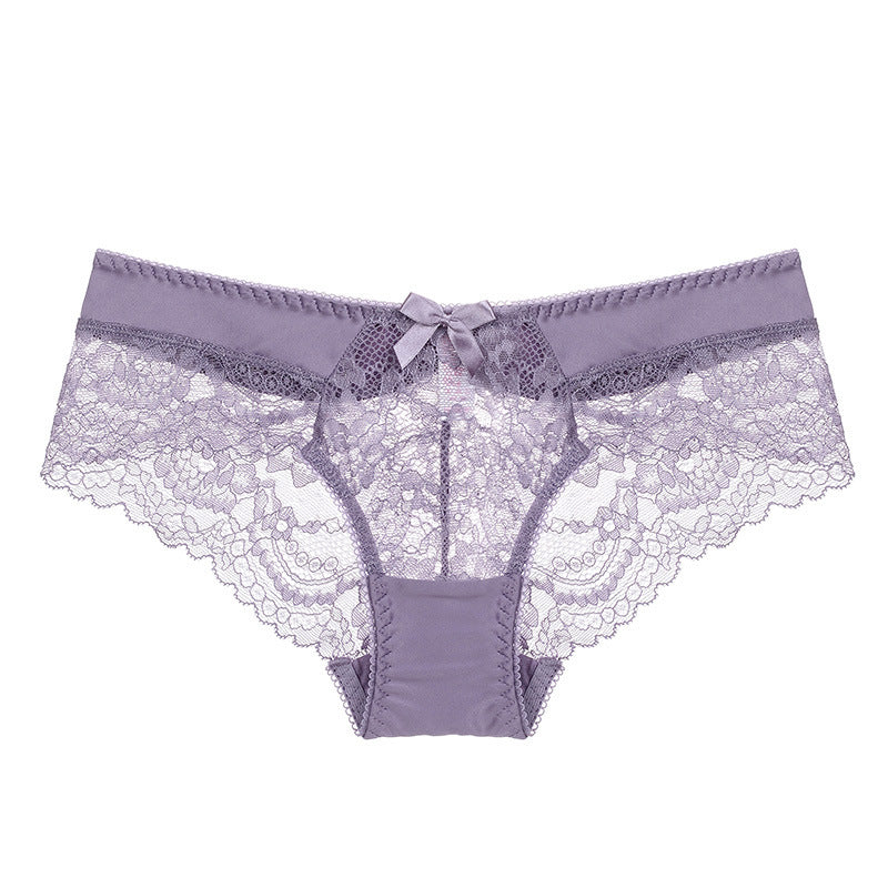 Purple Ribbon Floral Panty