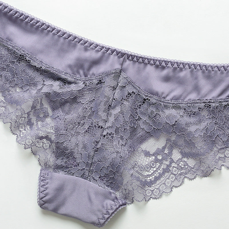 Purple Ribbon Floral Panty