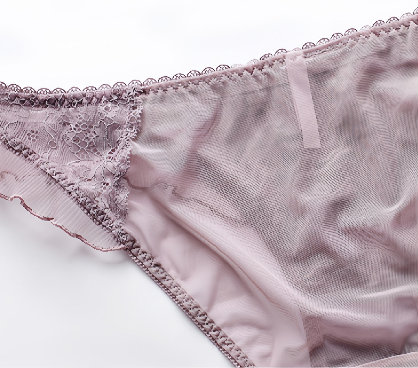 Pink Lace Ribbon Panty