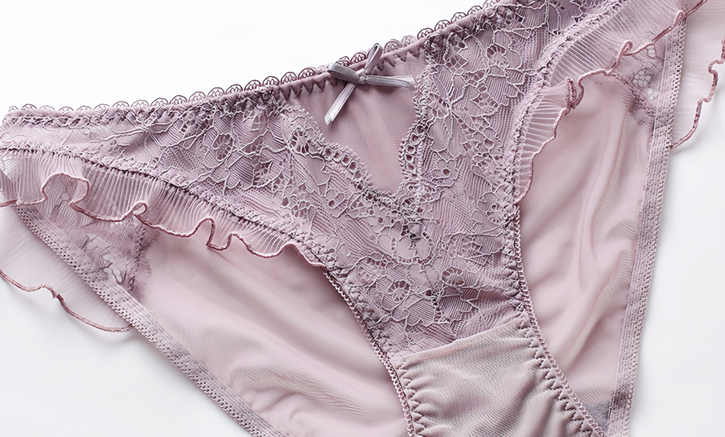 Pink Lace Ribbon Panty