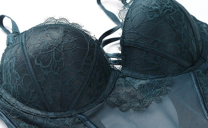 The Hera Lace Bodysuit Dark Green