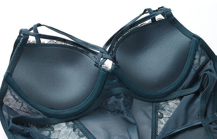 The Hera Lace Bodysuit Dark Green