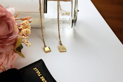 Butterfly & Rose Necklace Set Back