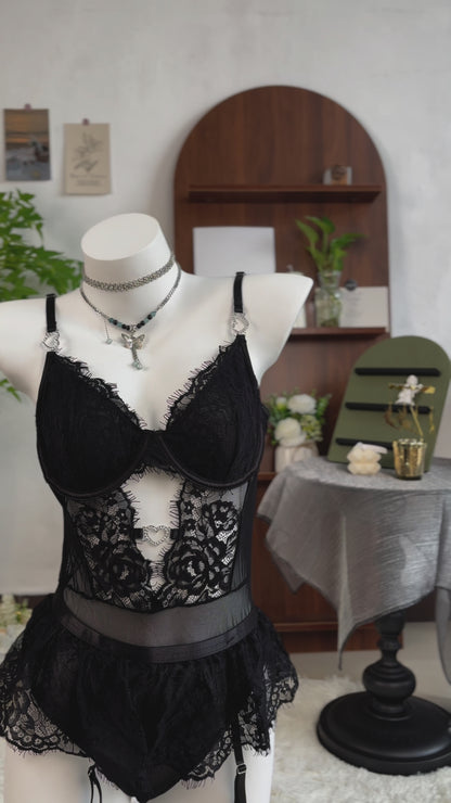 The Ophelia Bodysuit Black